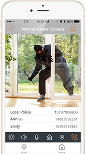 Indoor/Outdoor security police calling feature