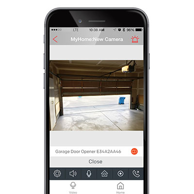 Home8 Garage Door Opener Remote control through the app